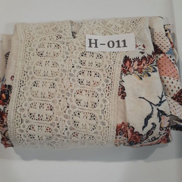 Maurices Women Top 1X White Floral Boho Peasant Blouse Lace 3/4 Sleeve V Neck - Picture 7 of 7